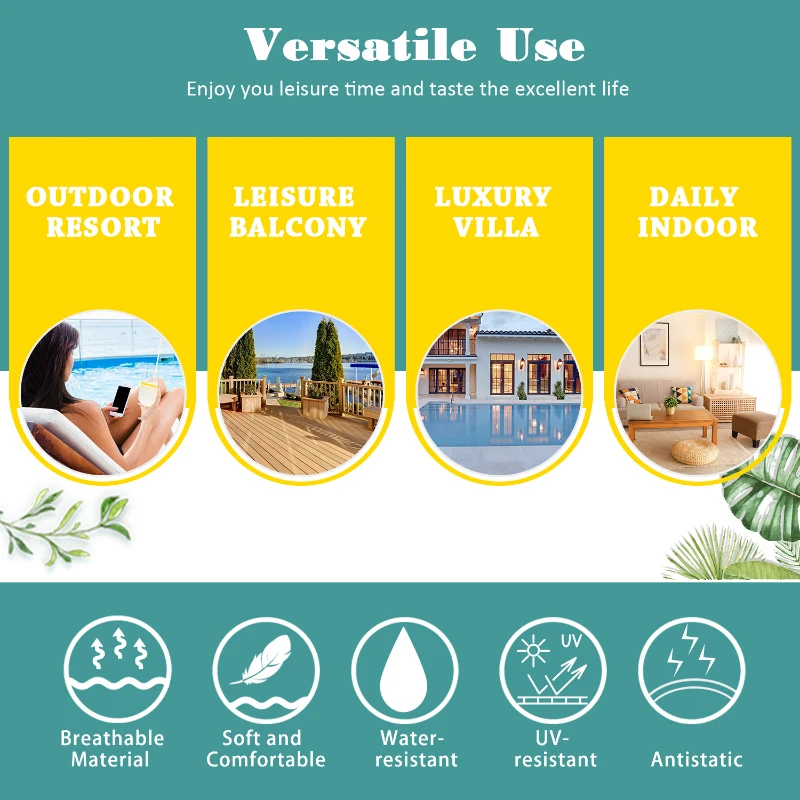 Best Rattan Sun Lounger 2 Seater Day Bed-Brown - Image 4