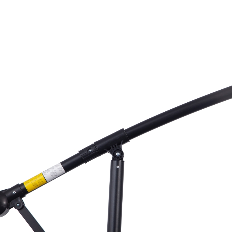 Best 3m Banana Umbrella Parasol, Offset Cantilever Parasol Umbrella with Cross Base, Cream White - Image 10