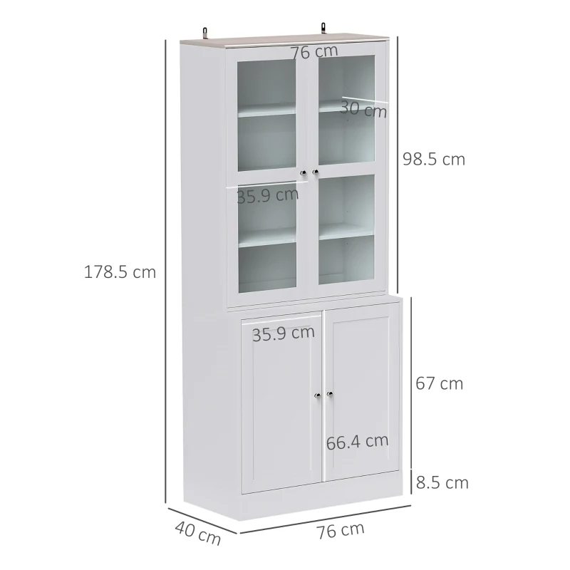 Best Double Storage Display Cabinet - White - Image 3