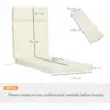 Best Set of 2 Sun Lounger Cushions, Replacement Cushions for Rattan Furniture with Ties, 196 x 55 cm, Cream White - Image 3