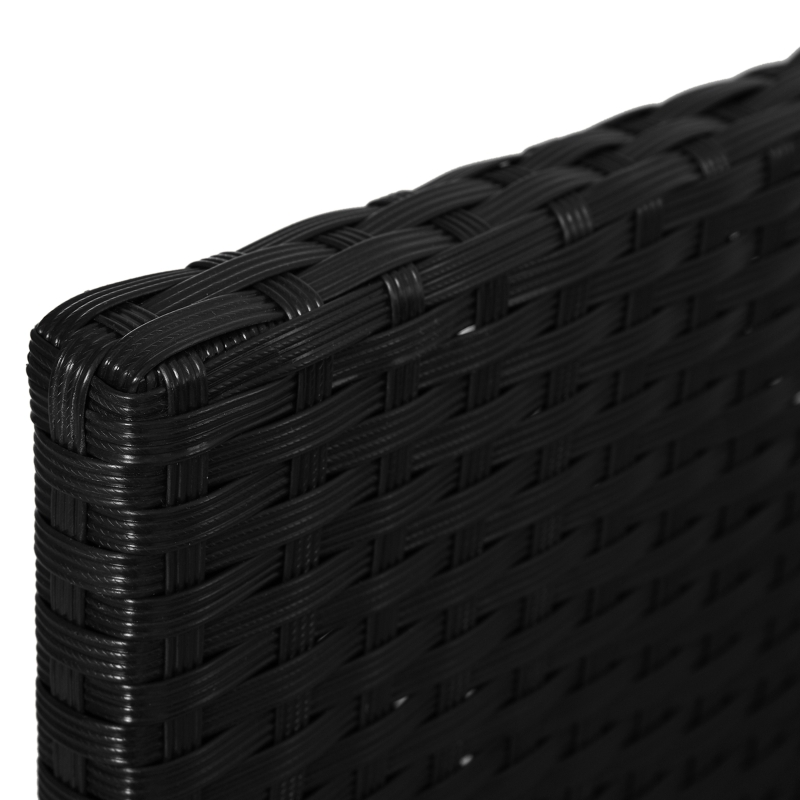 Best Rattan Dining Set Garden Furniture Patio set 11 PC with Cushion Black /Milk White - Image 10