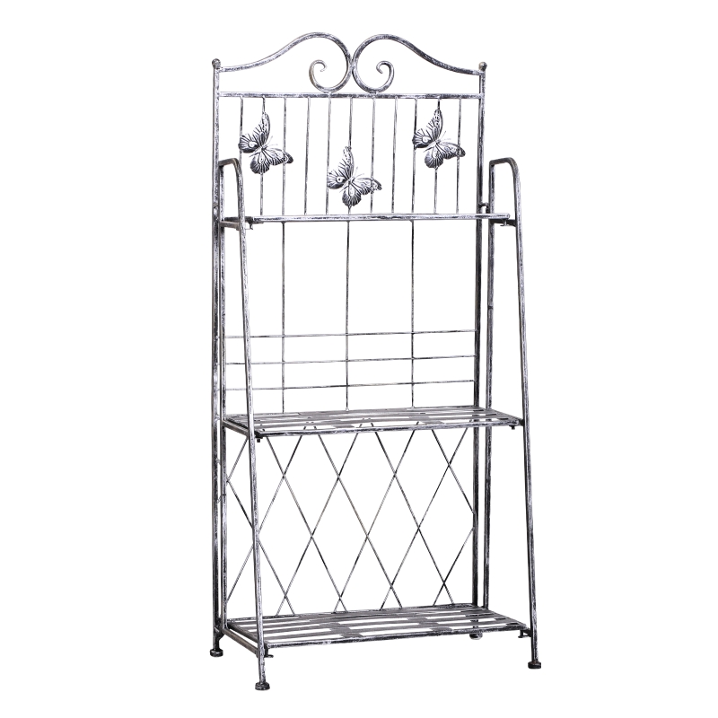Best Indoor Outdoor Freestanding 3-Tier Garden Plant Stand Metal Flower Display Rack for Potted Plants Balcony Décor 44L x 25W x 96H cm - Image 10