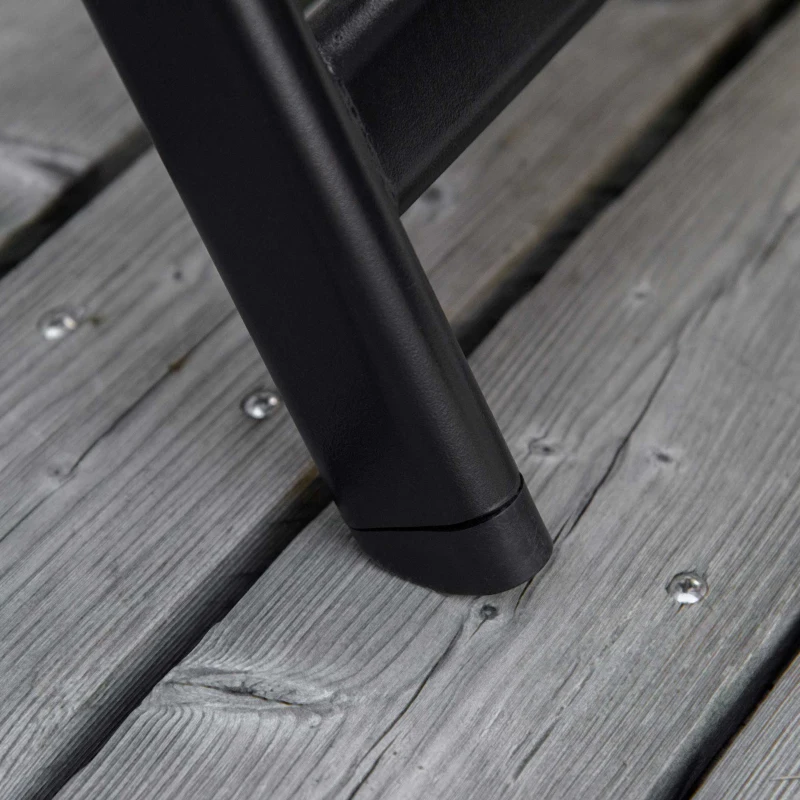 Outdoor Set of 2 Outdoor Sun Lounger 10-Position Adjustable Texteline Folding Reclining Chairs with Footrest for Patio Garden, Beige - Image 8