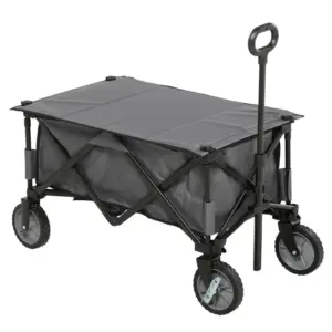 Best Garden Trolley, Cargo Traile on Wheels, Folding Collapsible Camping Trolley, Outdoor Utility Wagon, Dark Grey