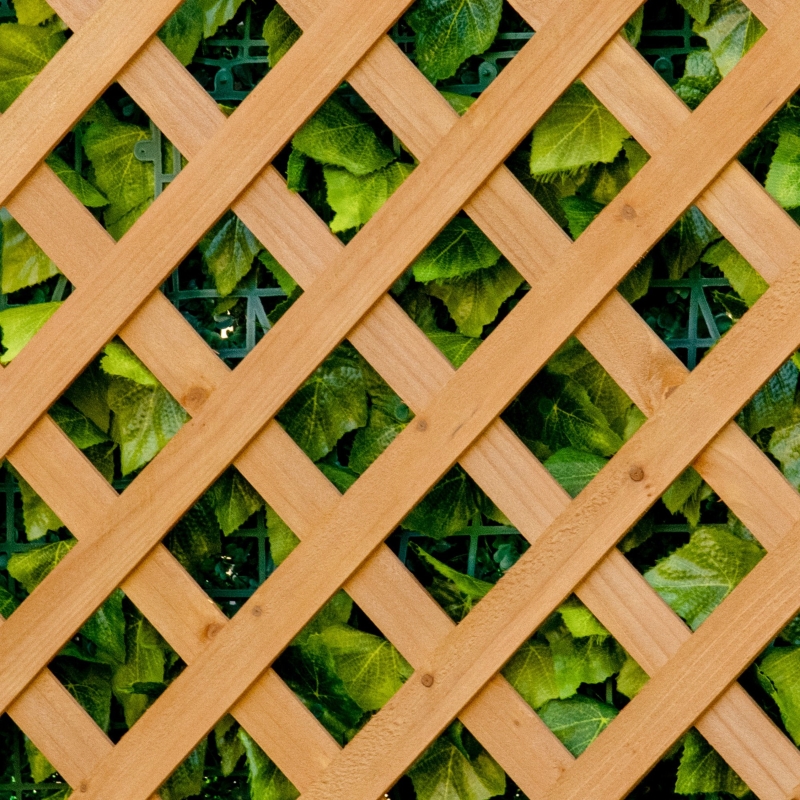 Best 53L Garden Wooden Planter Box with Trellis Free Standing Flower Raised Bed with Lattice for Climbing Plants, 76cm x 36cm x 170cm, Brown - Image 10