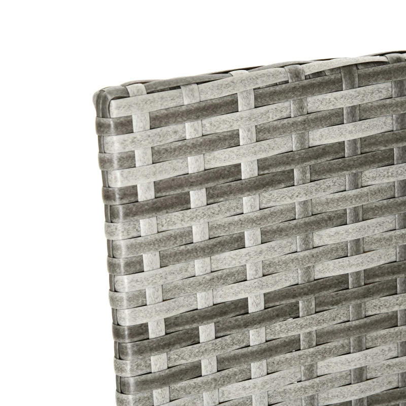 Best Outdoor PE Rattan Rocking Chair Set of 2, Garden Rocking Chair Set with Armrest and Cushion, Light Grey - Image 8