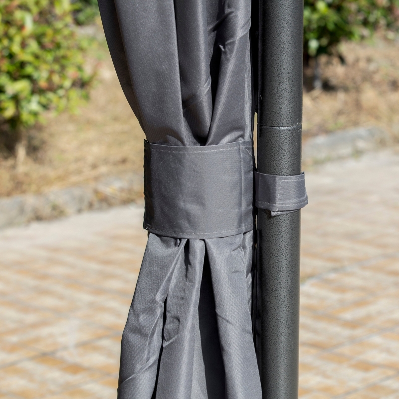 Best 3 x 3(m) Hardtop Gazebo Canopy with Polycarbonate Roof, Permanent Pavilion Garden Gazebo with Curtains for Patio, Deck, Grey - Image 10