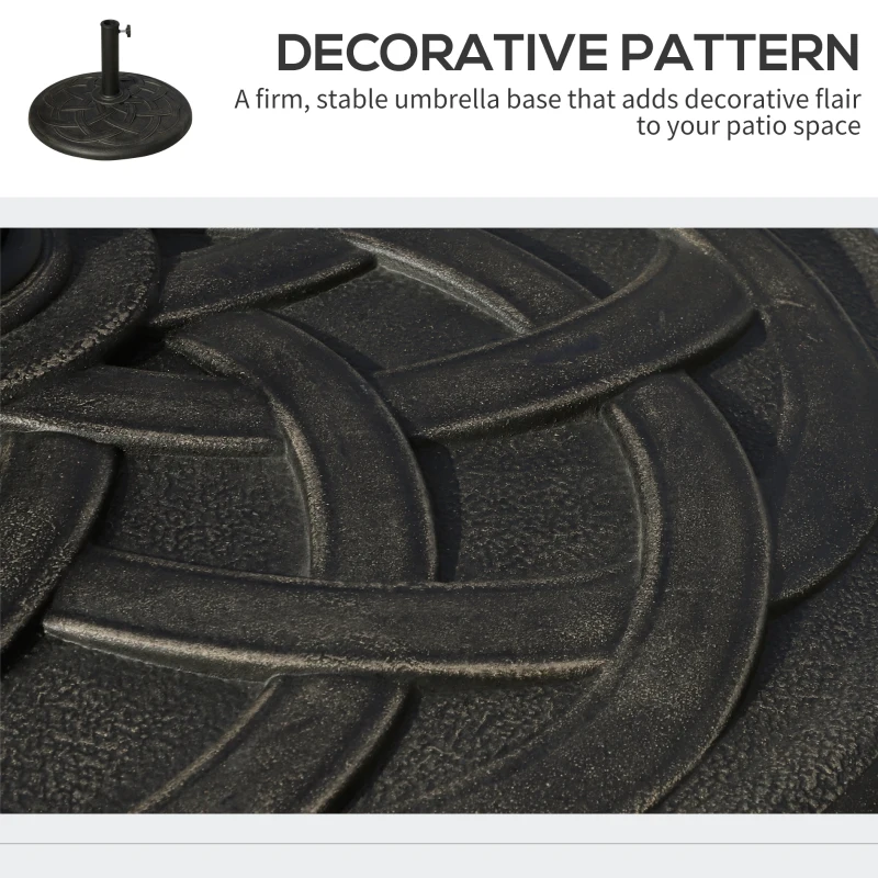 Best 19KG Resin Umbrella Base Garden Parasol Base Stand Round Sun Shade Holder Suitable For Pole Between Φ38mm to Φ48mm - Image 4