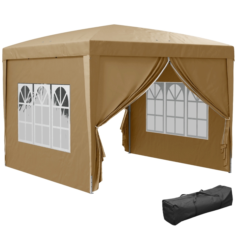 Best 3 x 3(m) Pop Up Gazebo - Khaki - Image 10