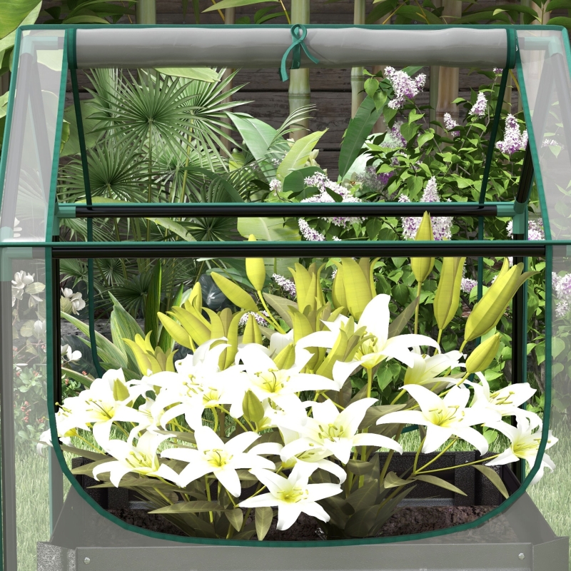Best 61 x 61cm Garden Planter Bed, with Cover - Grey - Image 9