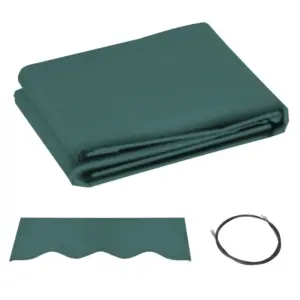 Best Awning Replacement Canopy, Water Resistant UPF 50+ Sun Shade Cover for 3 x 2.5 m Garden Awning (Fabric Only), Green