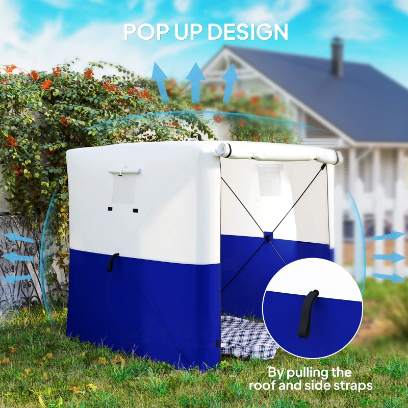 Best 2 x 2m Pop-Up Gazebo, with Accessories - Dark Blue - Image 4