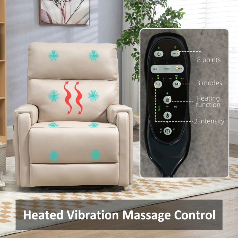 Best Electric Riser and Recliner Chair, with Massage and Heat - Beige - Image 5