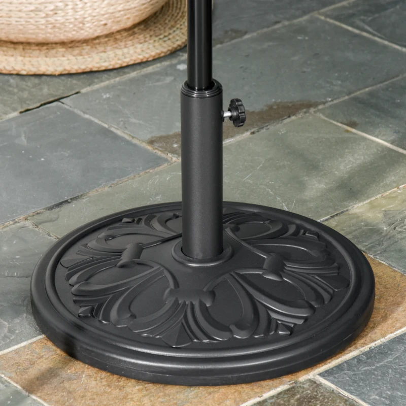 Best 13kg Round Parasol Base Sun Umbrella Weight Stand Holder Patio Outdoor Garden, Black - Image 2