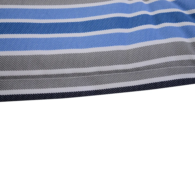 Best Polyester Set Of 2 Swing Chair Cushion Blue Stripes - Image 8
