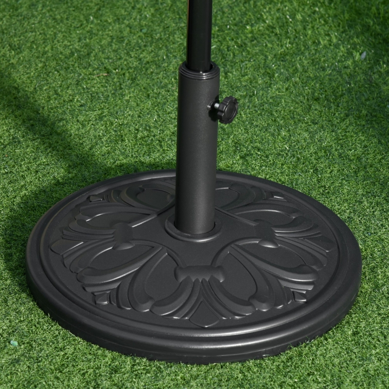 Best 13kg Round Parasol Base Sun Umbrella Weight Stand Holder Patio Outdoor Garden, Black - Image 10
