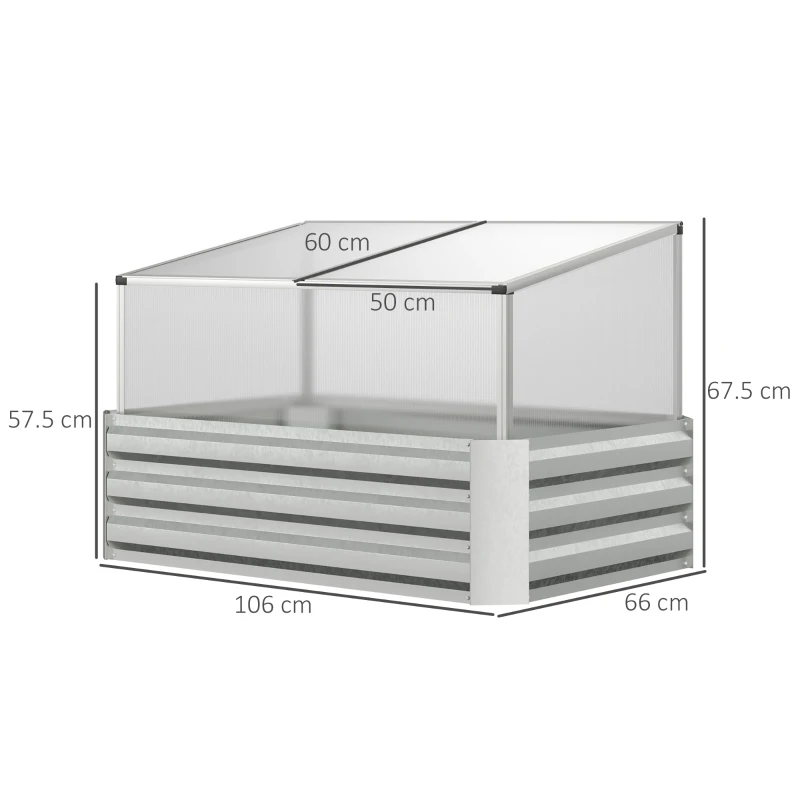 Best Raised Beds for Garden with Mini Greenhouse, Galvanised Outdoor Planters and Cold Grame, for Herbs and Vegetables - Image 3