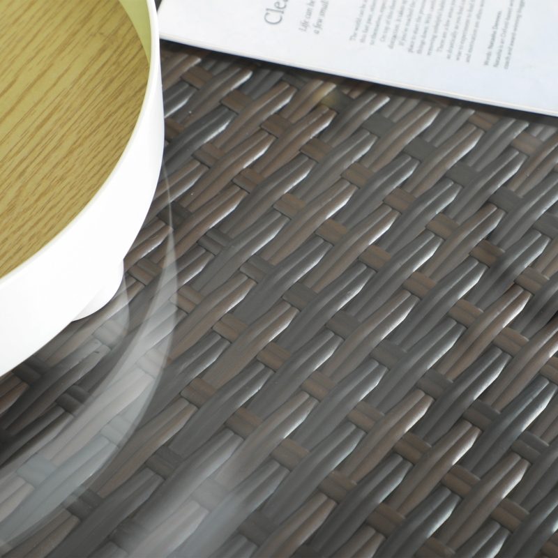 Best Seven-Piece Rattan Garden Sofa Set, with Expanding Table - Cream White - Image 9