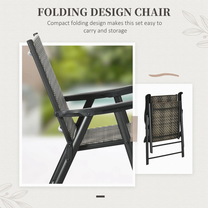 Best 4 Seater Rattan Dining Set, Rattan Garden Furniture Set with Parasol Hole, Outdoor Dining Table and Chairs with 4 Armchairs, Round Glass Top Table for Patio, Balcony, Mixed Grey - Image 7