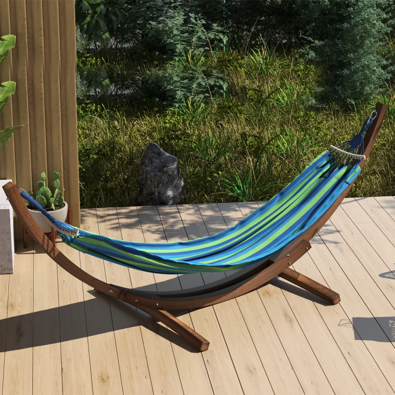 Best 3.25m Wooden Hammock Stand Universal Fit Garden Picnic Camp Accessories, Brown - Image 8