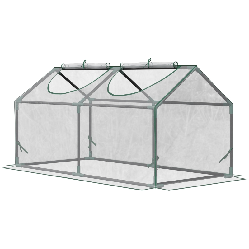 Best Mini Greenhouse Portable Flower Planter Vegetable Grow House for Garden Backyard with Zipped Windows, 120 x 60 x 60 cm, Clear - Image 11
