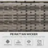 Best 8 Seater Patio wicker Sofa Set ,Outdoor Couch with Table & Cushions, Grey - Image 4