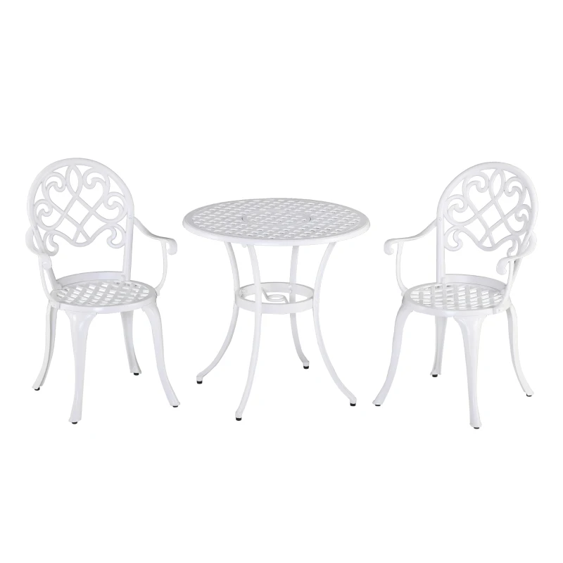 Best Three-Piece Elegant Aluminium Garden Set - White