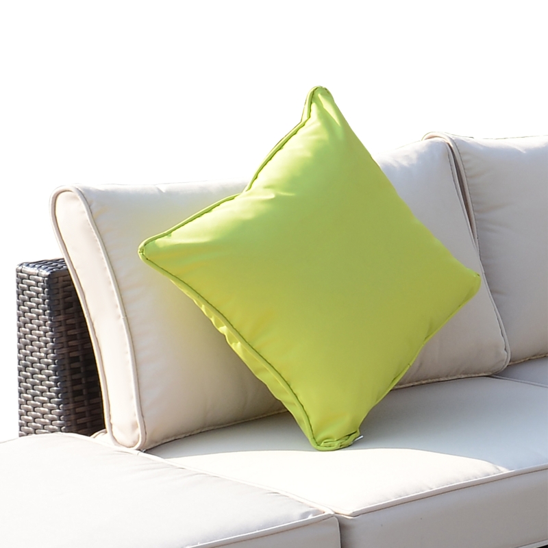 Best 8 Pieces PE Rattan Corner Sofa Set with Thick Cushions, Aluminium Outdoor Rattan Garden Furniture Set with Glass Top Table, No Assembly Required, Mixed Brown - Image 9