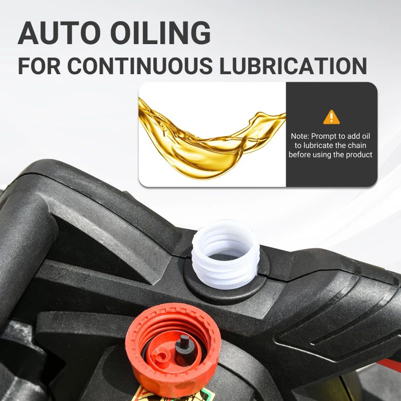 DURHAND 1600W Electric Chainsaw with Double Brake, Tool-Free Chain Tensioning and 16inch Guide Bar and Chain, Power Saw to Cut Wood, Auto Chain Lubrication - Image 5