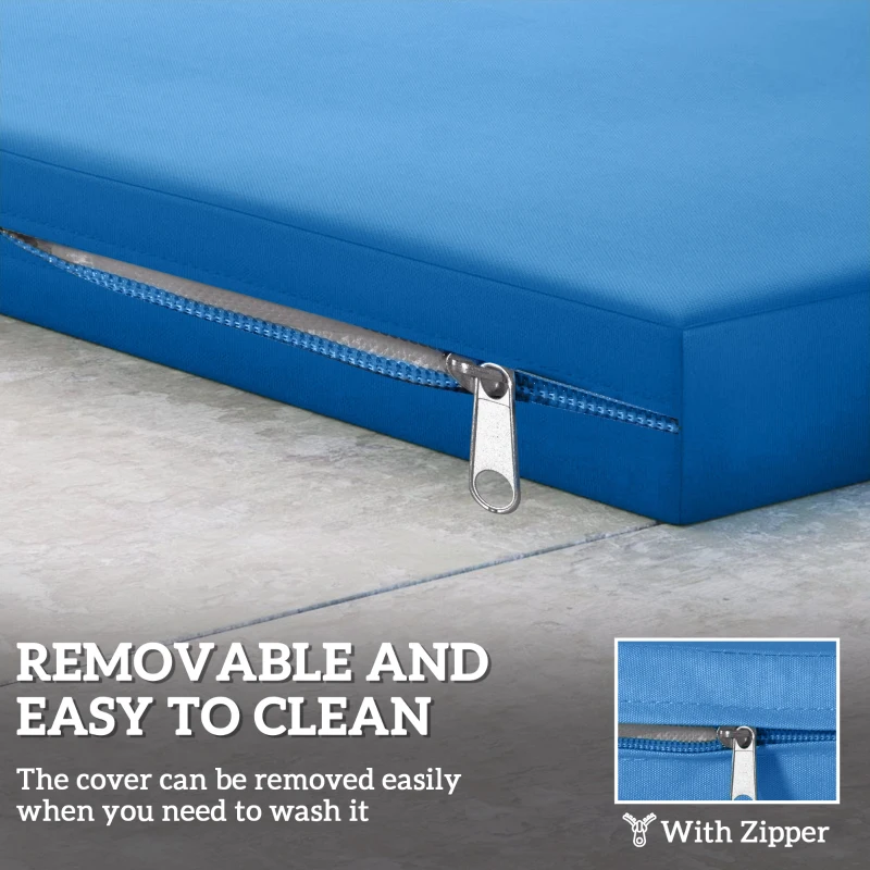 Best Outdoor Seat Cushion Pads for Rattan Furniture, 3 PCs Garden Furniture Cushions, Sky Blue - Image 7