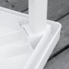 Best Garden Side Table Plastic Outdoor Square Coffee End Table for Drink Snack, White - Image 9