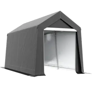 Best 3.6 x 2.1m Portable Outdoor Shed, with Window - Dark Grey