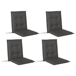 Best Set of Four Padded Garden Seat Cushions - Charcoal Grey