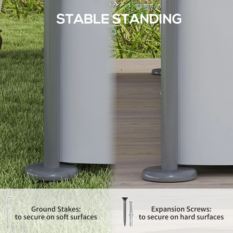 Best 3 x 4m Metal Frame, Two-Tier Roof Gazebo - Dark Grey - Image 7