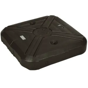 Best Fillable Cantilever Parasol Base Weights with Steel Cross Base, Garden Umbrella Stand Weight with Wheels, 195kg Sand or 170kg Water Filled, Coffee