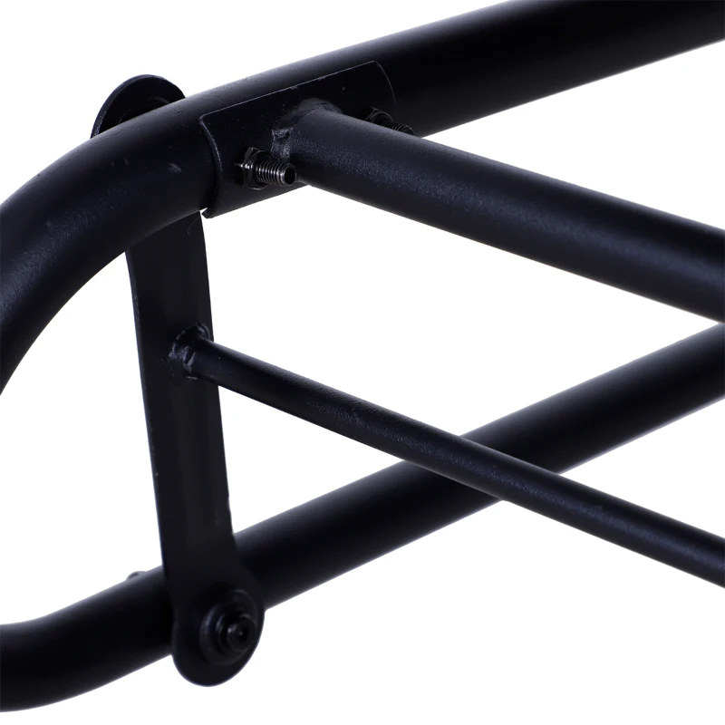 Best 2 Seater PE Rattan Glider Bench, Outdoor Loveseat Chair with Steel Frame, Porch Rocking Glider for 2 Person with Armchair, High Back, Black - Image 8