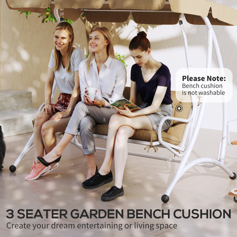 Best Three-Seater Bench Cushion - Khaki - Image 7