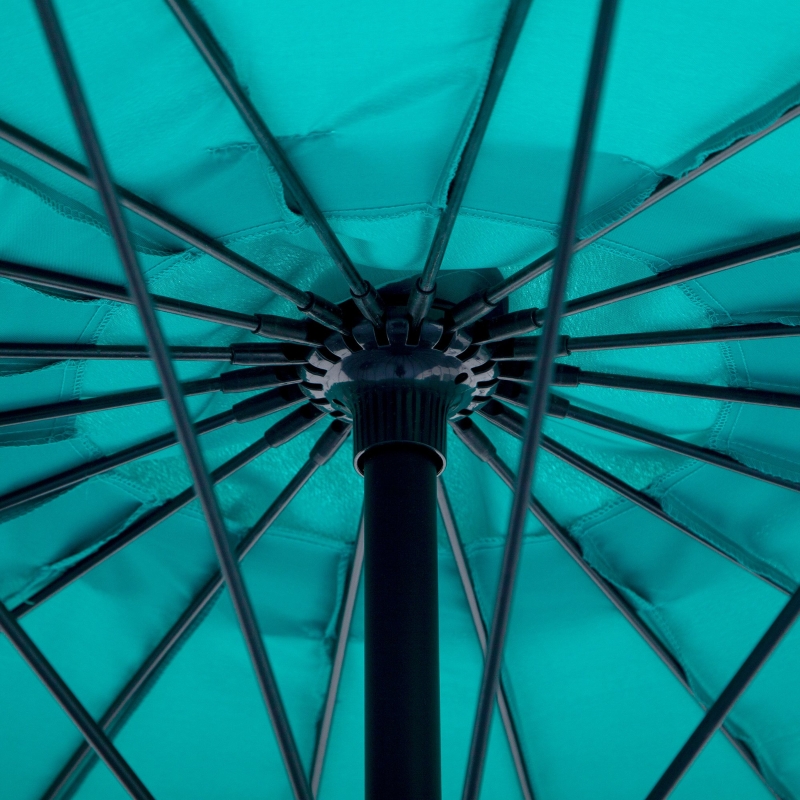 Best 3(m) Cantilever Umbrella 18 Ribs & Vents Adjustable Angle for Patio Green - Image 10