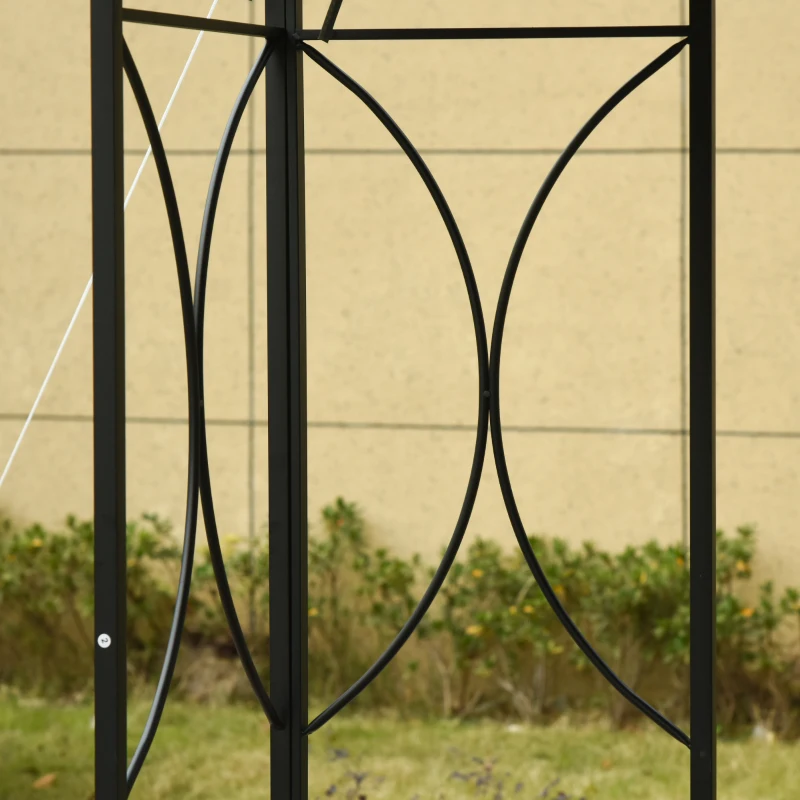 Best 3 x 3 m Garden Gazebo Double Roof Marquee Patio Wedding Party Tent Canopy Shelter with Sidewalls, (Dark Grey) - Image 7