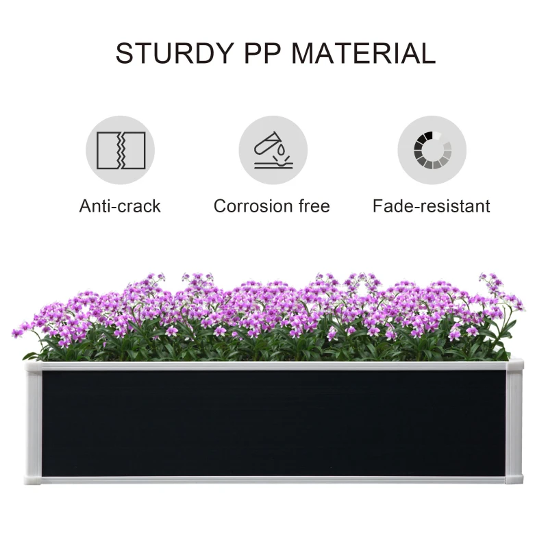 Best 302L Raised Garden Bed, Weather-resistant PP Planter Box Containers for Outdoor Patio Plant Flower Vegetable, 120 x 90 x 30 cm - Image 6