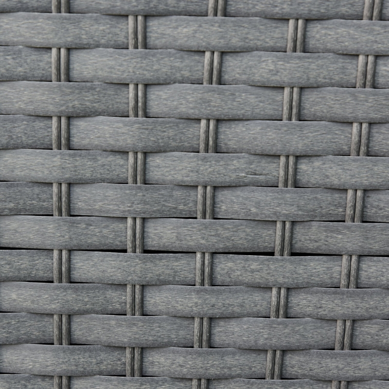 Best 5 PCs PE Rattan Wicker Corner Sofa Set Bonzer Outdoor Conservatory Furniture Lawn Patio Tea Table Footstool w/ Cushion - Grey - Image 10