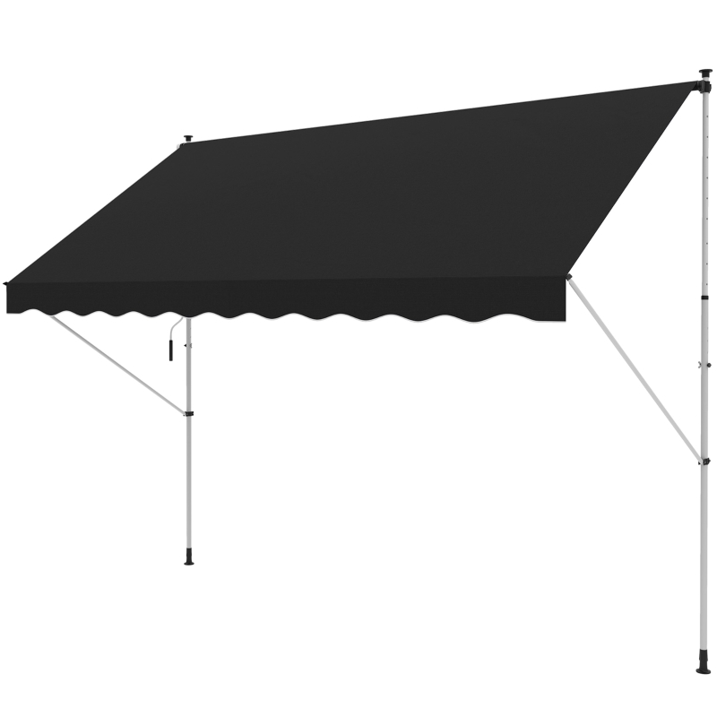 Best 3x1.5m Adjustable Outdoor Aluminium Frame Awning Black - Image 11