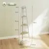Best Five-Tier Corner Shelf - White/Wood-Effect - Image 3