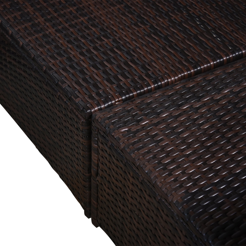 Best 6-Seater Rattan Sofa Furniture Set W/Cushions, Steel Frame-Brown - Image 9