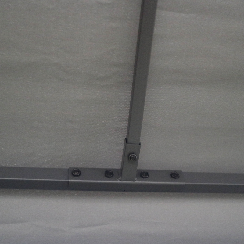 Best 3 x 3m Outdoor Steel Gazebo with 2 Tier Roof, Garden Gazebo Patio Canopy Marquee Shelter with Decorative Steel Frame - Grey - Image 10