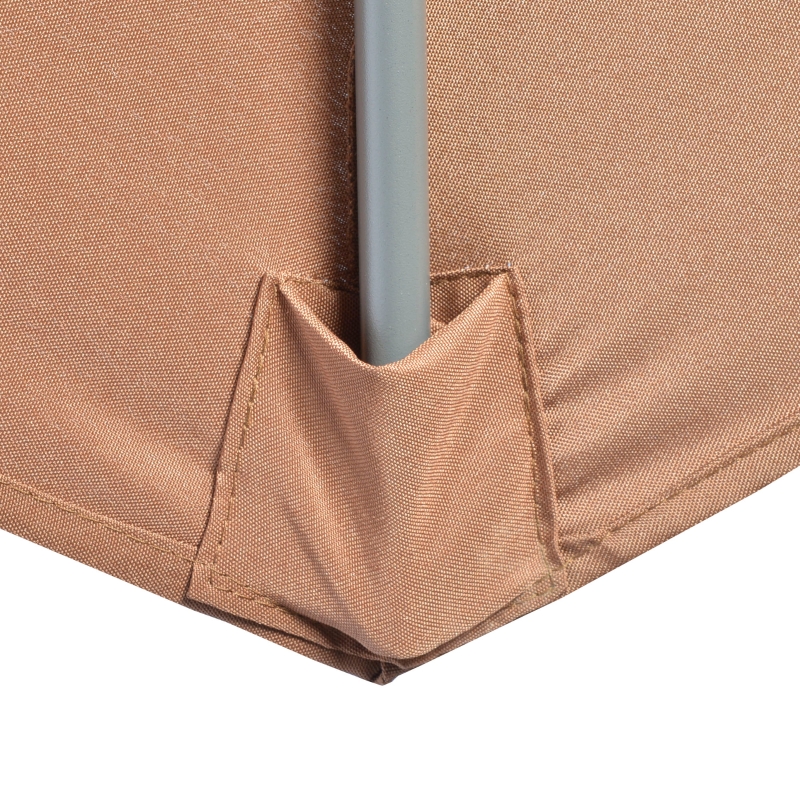 Best 3(m) Garden Banana Parasol Cantilever Umbrella with Crank Handle, Cross Base, Weights and Cover for Outdoor, Hanging Sun Shade, Coffee - Image 9