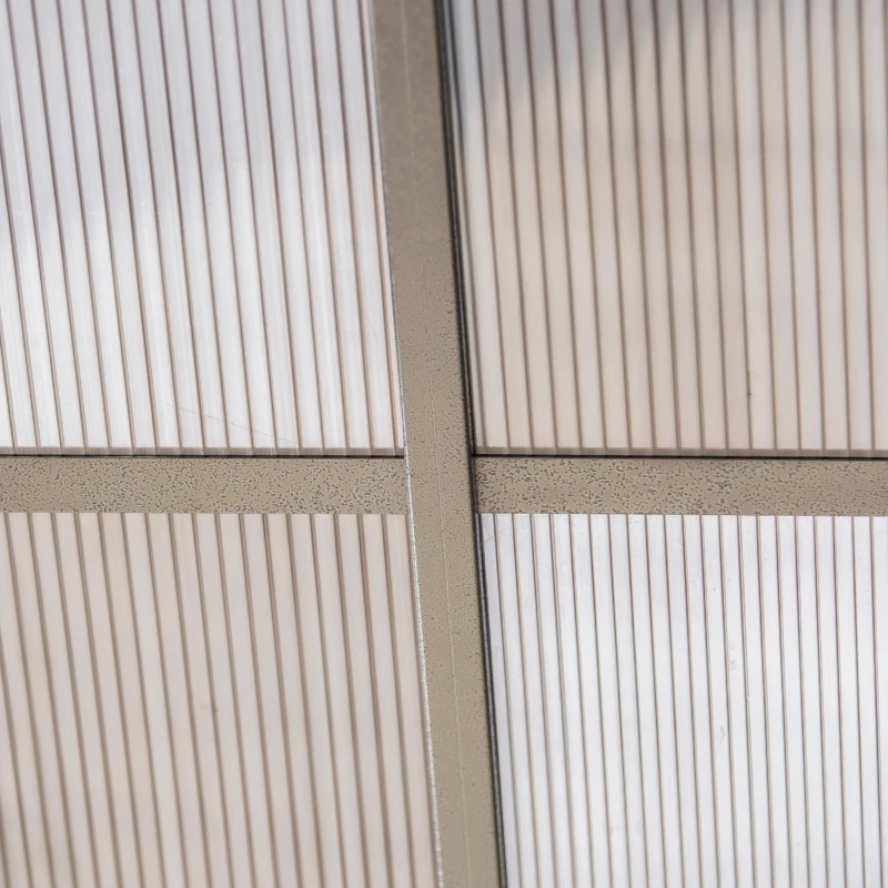 Best 3 x 3.6m Hardtop Gazebo Canopy with Polycarbonate Roof, Permanent Pavilion Garden Gazebo with Curtains for Patio, Deck, Grey - Image 7