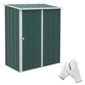 Best 5.3 x 3.1ft Corrugated Steel Garden Shed - Green