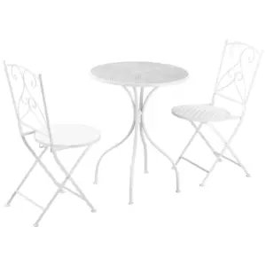 Best Three-Piece Metal Bistro Set - White