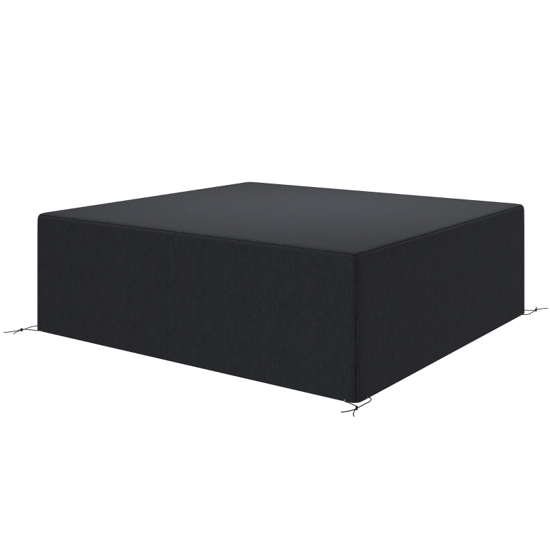 Best 600D Oxford Outdoor Garden Furniture Sofa Set Cover, Waterproof Anti-UV Rattan Sun Lounger Protection Protector Cover, 225L x 210W x 70Hcm, Black - Image 11